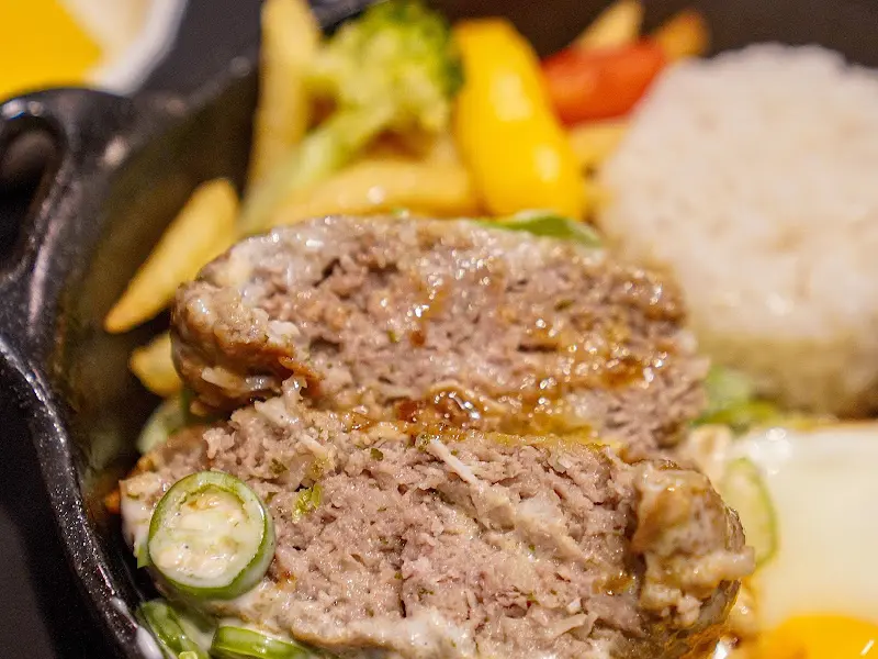 함박스테이크 단면