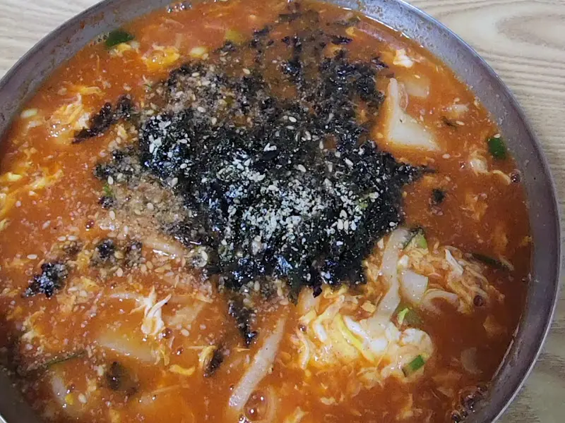 장칼국수 근접샷