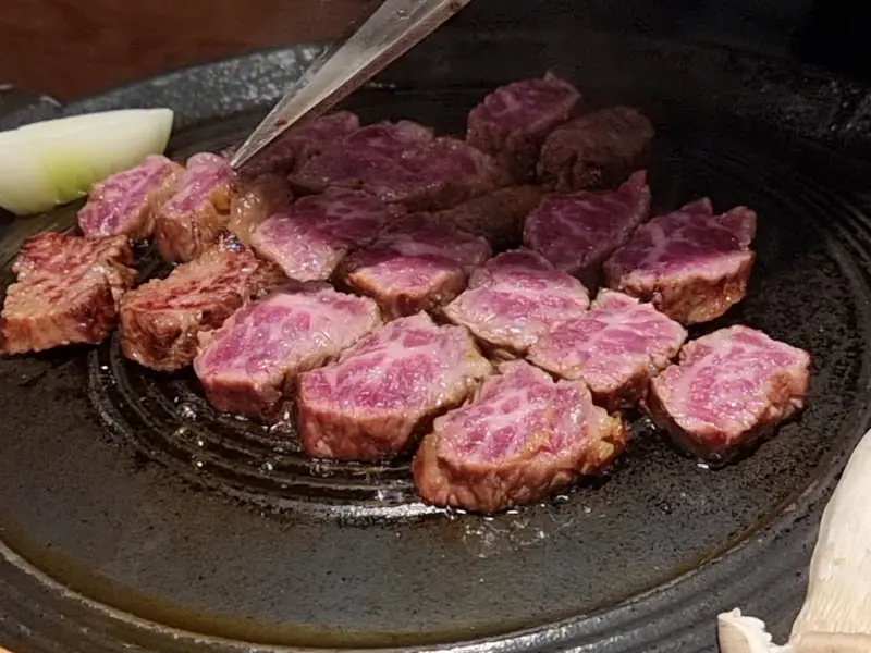 잘 구워진 꽃갈비