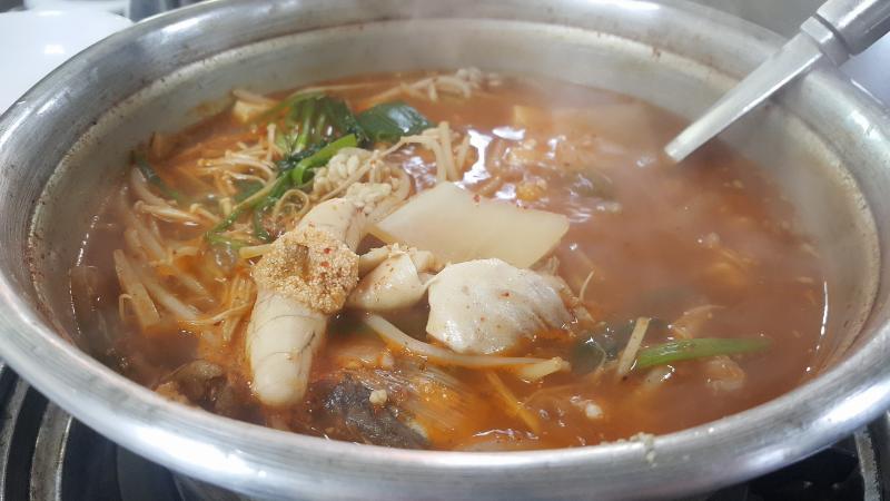 동태찌개의 클로즈업 샷