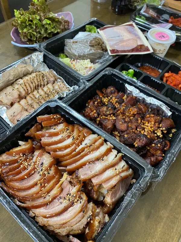 족발, 보쌈, 불족발 세트