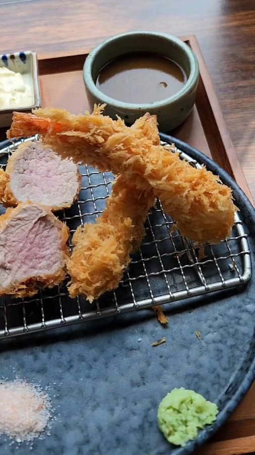 안심돈까스와 새우튀김