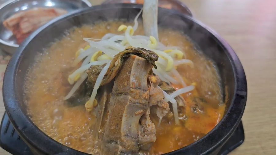 푸짐한 뼈해장국
