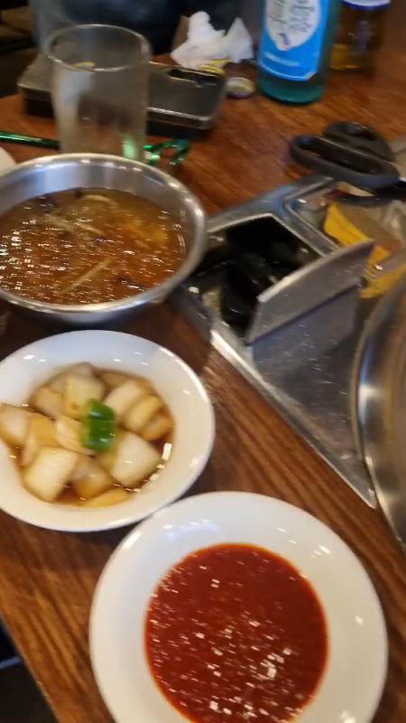 만덕숯닭 밑반찬