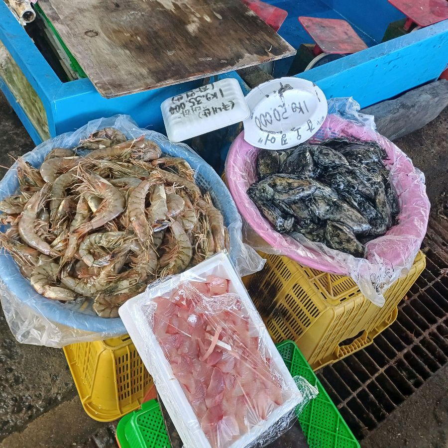 신선한 해산물 모듬