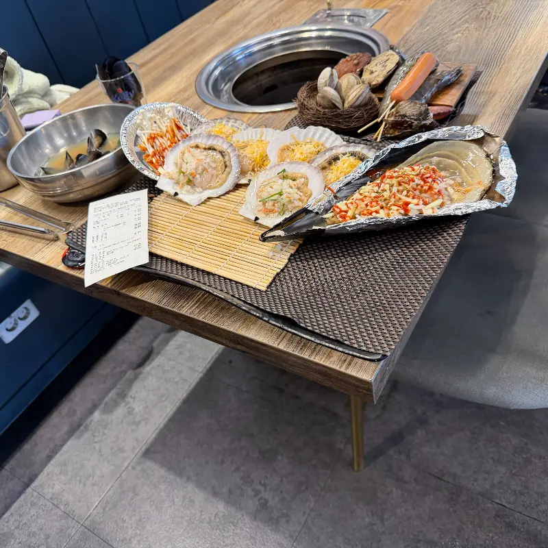 장어 조개 세트