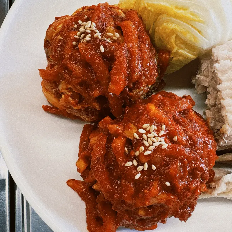 보쌈 김치의 매혹적인 자태