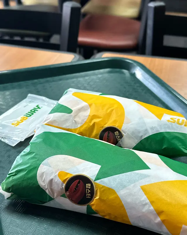 포장된 샌드위치