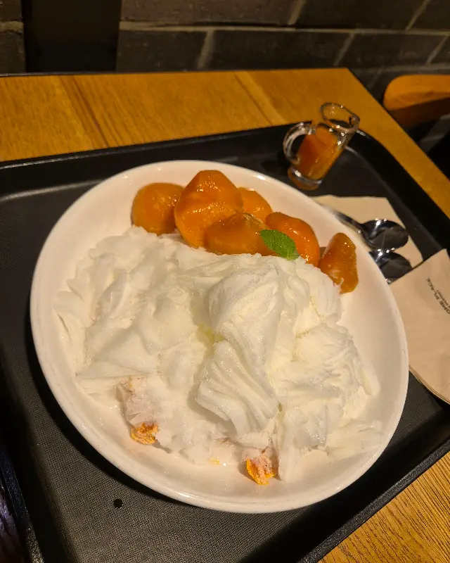 홍시 빙수의 모습