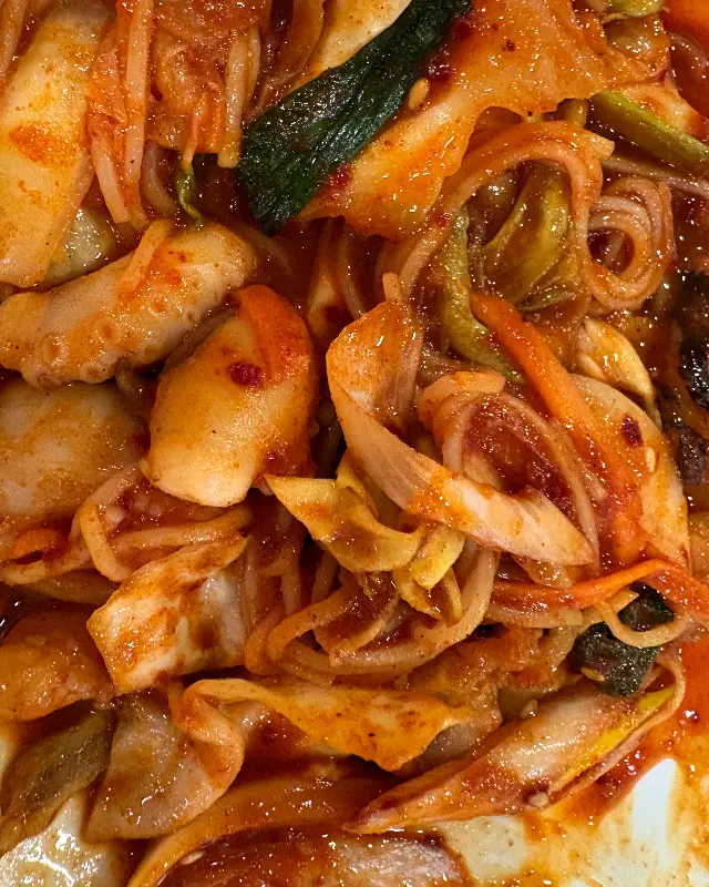 매콤한 낙지볶음 근접샷