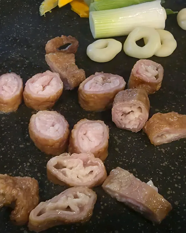 초벌 막창의 모습