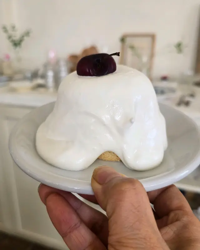 접시에 담긴 푸딩