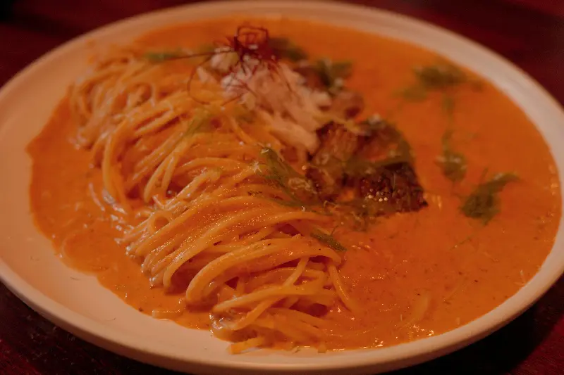 소늑간살 로제 파스타의 모습