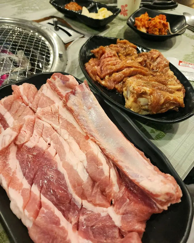 택지골수제생갈비 메뉴판