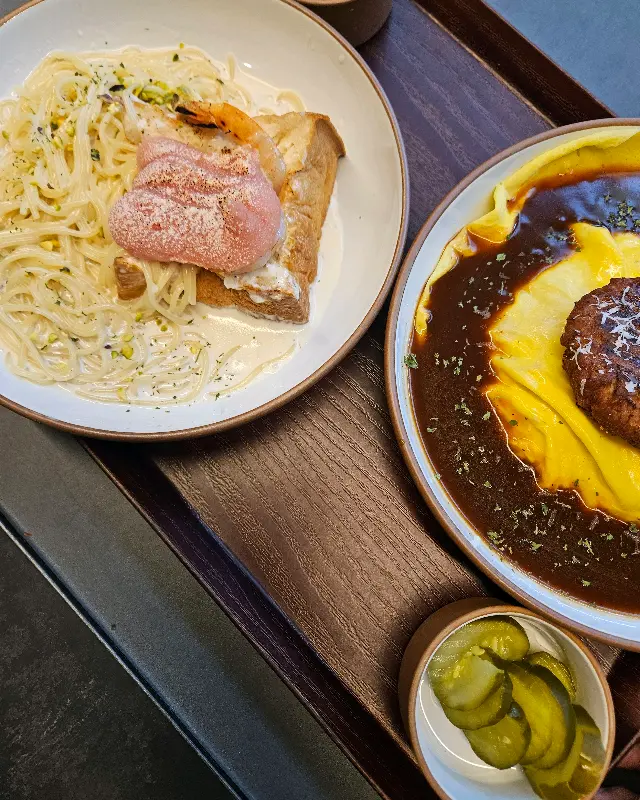 파스타와 오므라이스