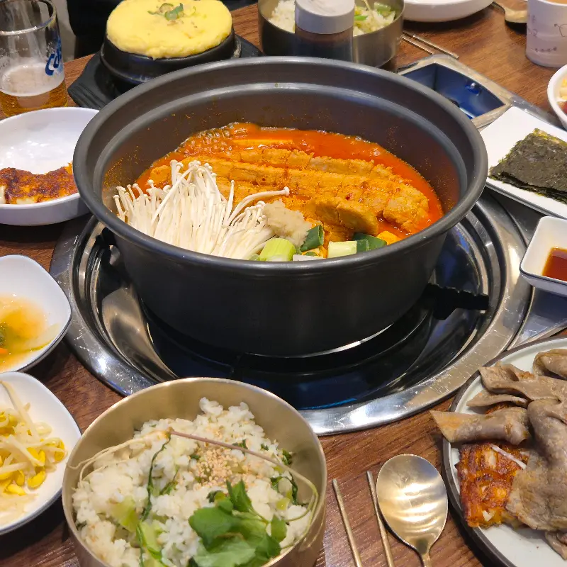 김치찜, 계란찜, 진미밥