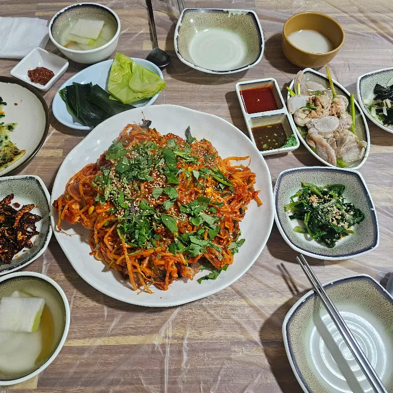 물꽁아구찜 메뉴