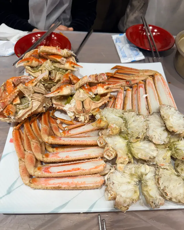 원조대게후포리의 박달대게 한 상 차림