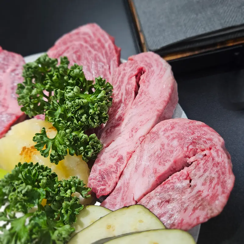 꽃갈비살의 아름다운 마블링