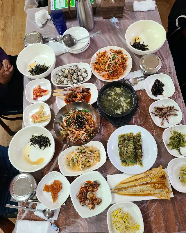 꼬막 정식 전체 사진