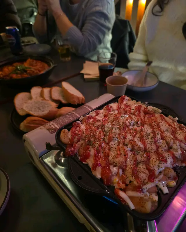 크림 치즈 새우 퐁듀