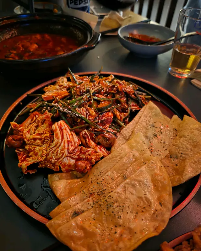 김치우삼겹숙주볶음