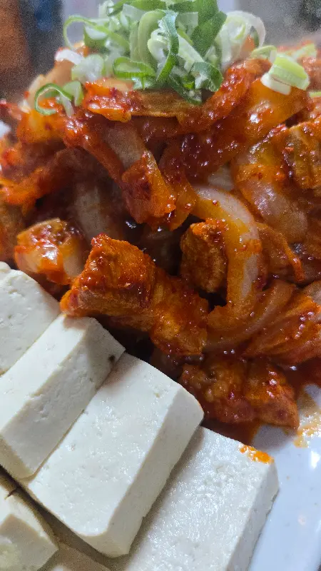 두부김치의 비주얼