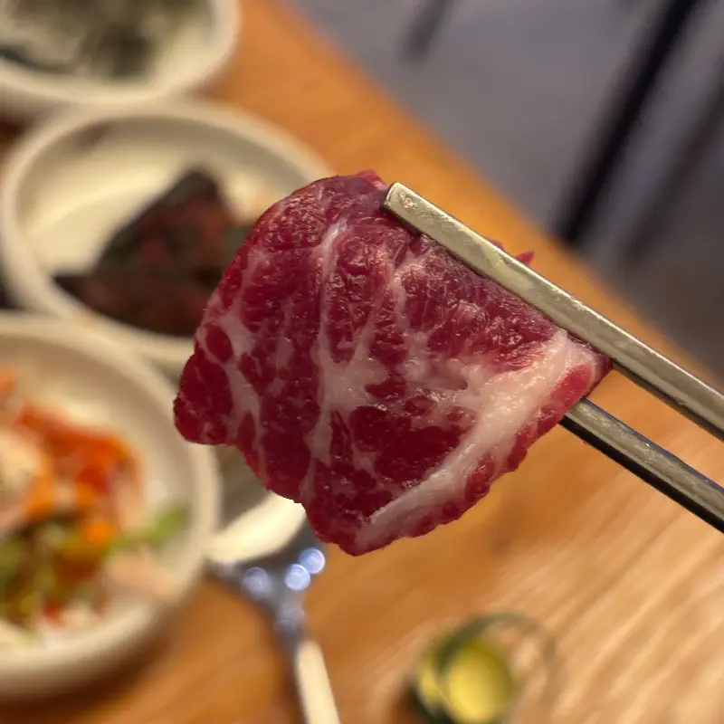 뭉티기의 신선함