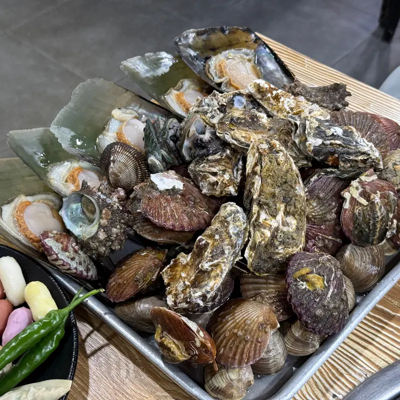 싱싱한 조개 모듬 한 상
