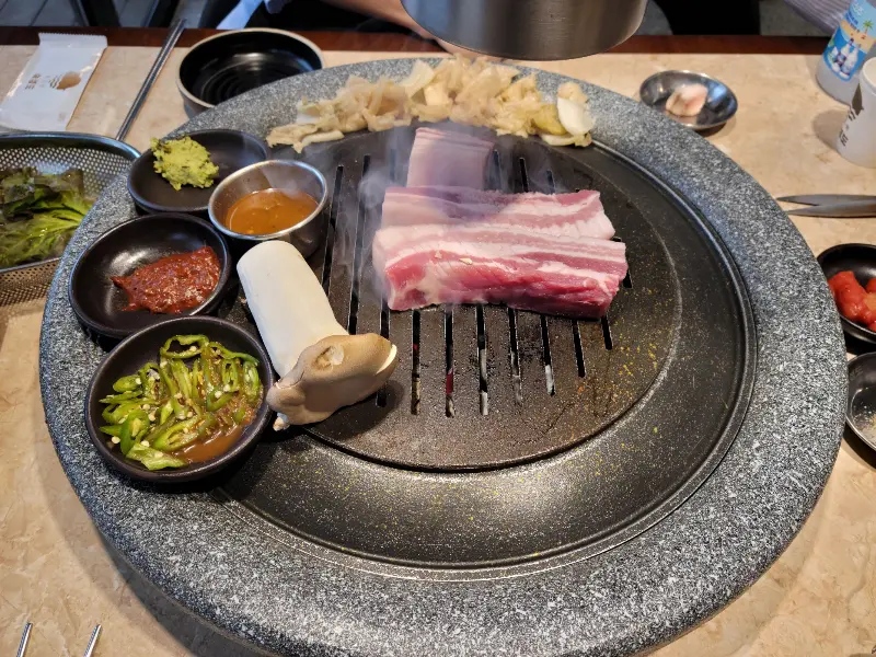 흑돼지 한 상 차림