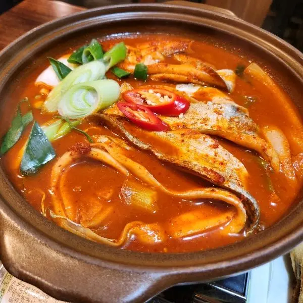 매콤한 갈치조림 클로즈업