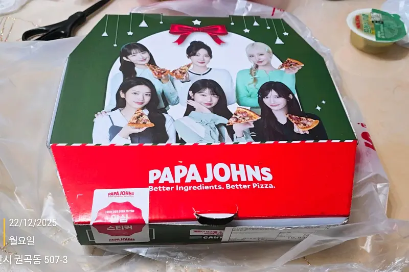 파파존스 피자 포장 박스