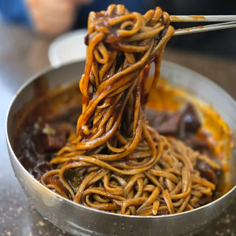 모밀 짜장면 근접샷