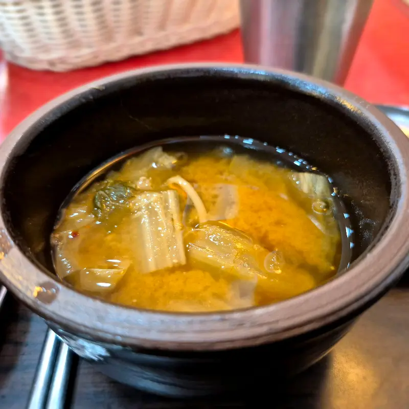 구수한 된장국의 모습