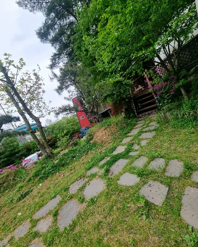 정원으로 향하는 돌길