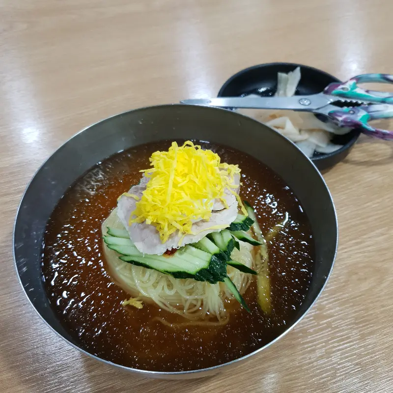 물밀면의 시원한 비주얼