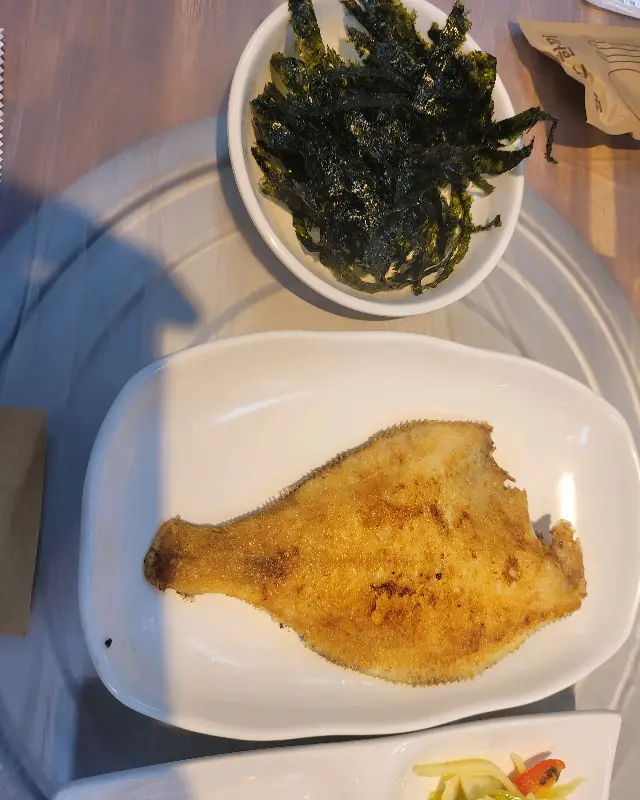 전복죽과 가자미 구이