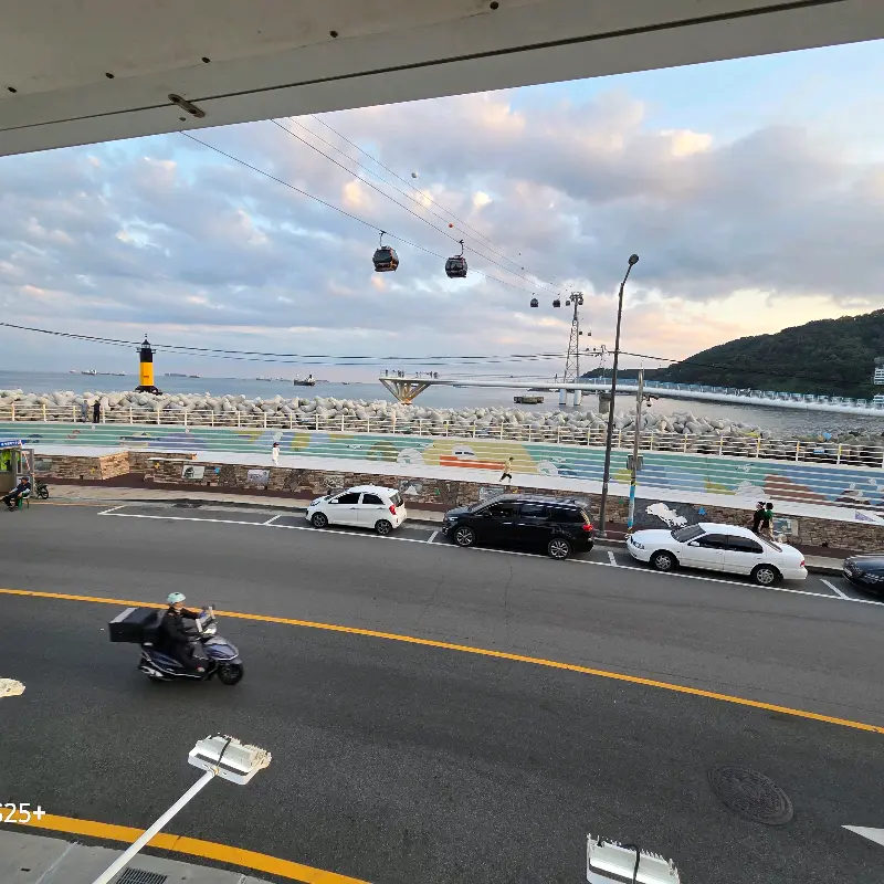 정씨주당에서 바라본 송도 해수욕장 전경