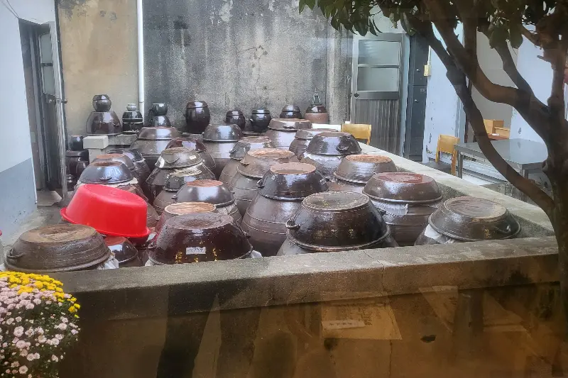 천황식당 장독대