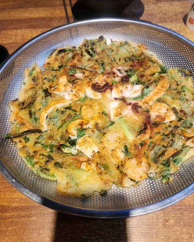 해물이 듬뿍 들어간 파전