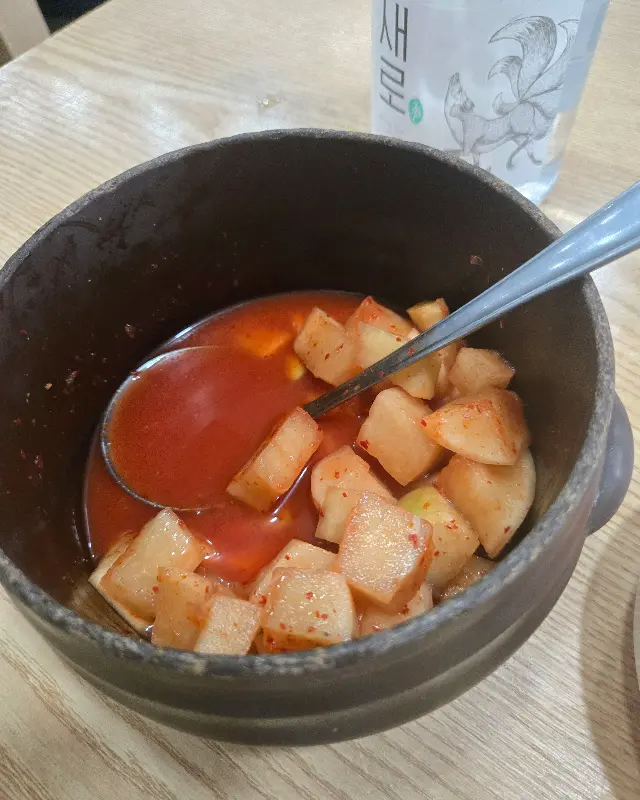 잘 익은 깍두기의 모습