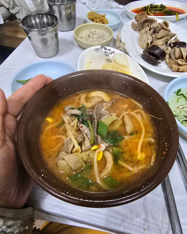 뜨끈한 순대 탕