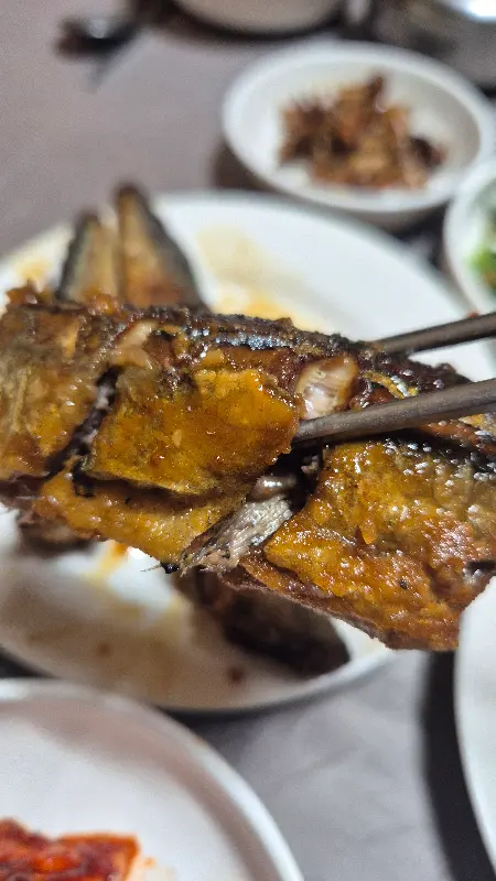 윤기가 흐르는 꽁치구이