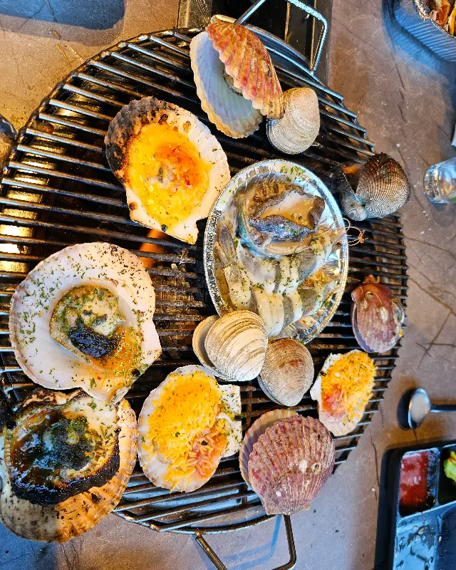 다 익은 조개구이