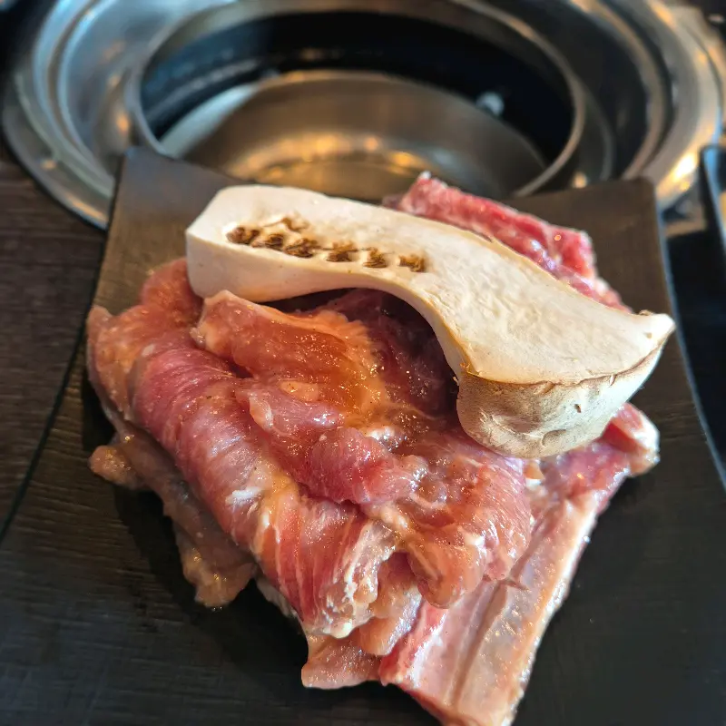 돼지갈비 한 상 차림