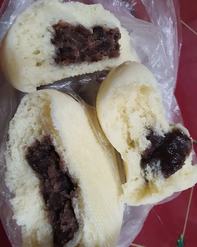 통팥 찐빵 단면