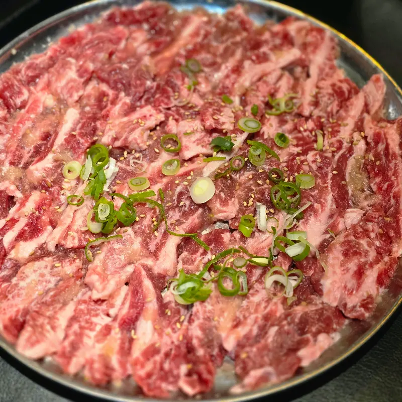 이가네명인갈비살 메뉴판