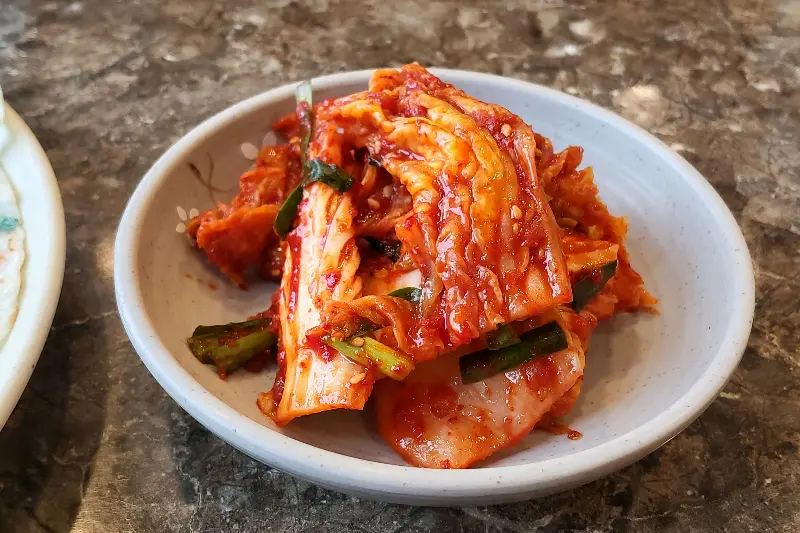 잘 익은 김치의 모습