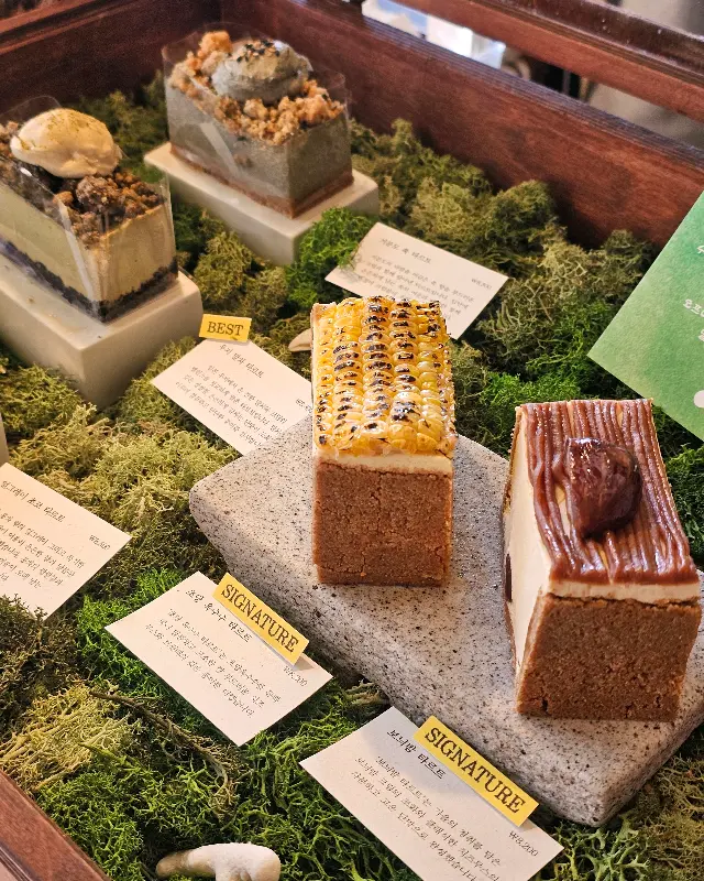 다양한 디저트 쇼케이스