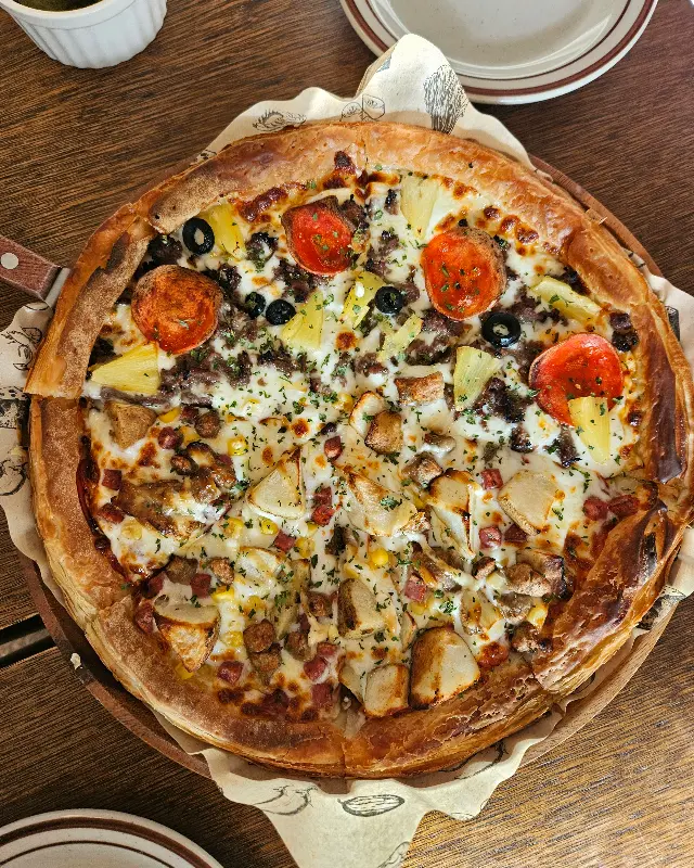 화이트 불고기 피자